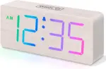 Most Fashionable Room Decor Direct from Amazon - Functional Multi-Color Wooden Alarm Clock 